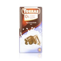 Torras Tejcsokoládé hozáadott cukor nélkül 75 g