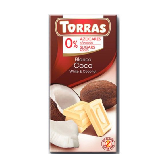 Torras Kókuszos ferhércsokoládé hozáadott cukor nélkül 75 g