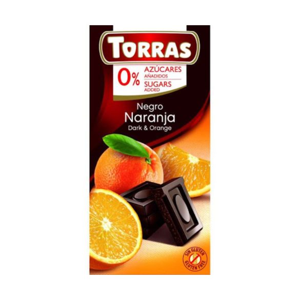 Torras Narancsos étcsokoládé hozáadott cukor nélkül 75 g