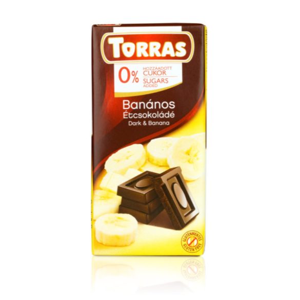 Torras Banános étcsokoládé hozáadott cukor nélkül 75 g
